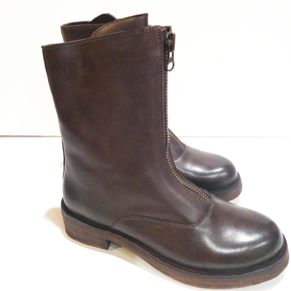 Vintage Foundry Dark Brown Dallas Narrow Boots -8 - Picture 3 of 10